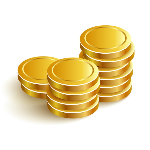 Gold coins icon eps payment