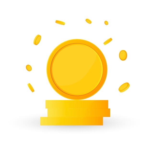 Vector gold coins icon