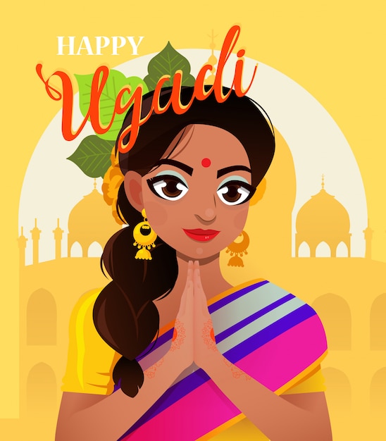 Gold color Illustration in vector format. Indian Fest Party template. Spring New Year.