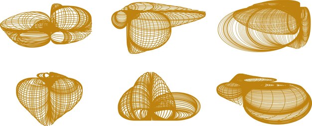 Gold color line geometry asset