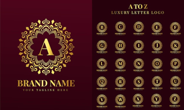 Premium Vector  Gold color luxury brand logo design template