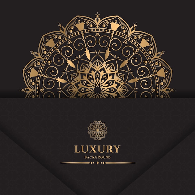 gold color luxury pattern mandala traditonal