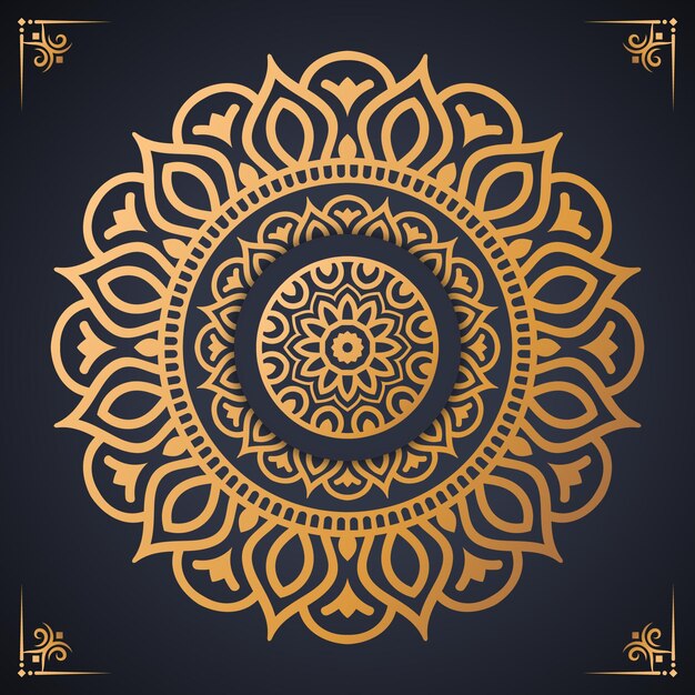 Gold color modern luxury mandala background