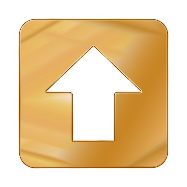 Gold Colored Metal Chrome web icon arrow