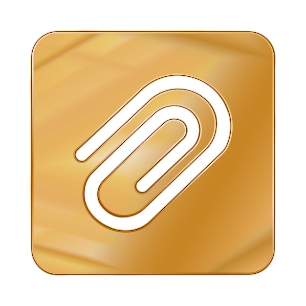 Gold Colored Metal Chrome web icon clip