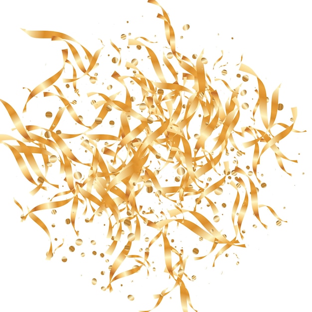 Gold confetti background.