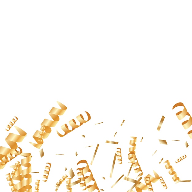 Vector gold confetti background.