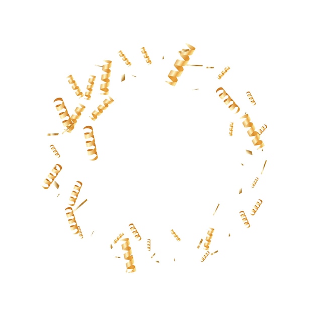 Vector gold confetti background.