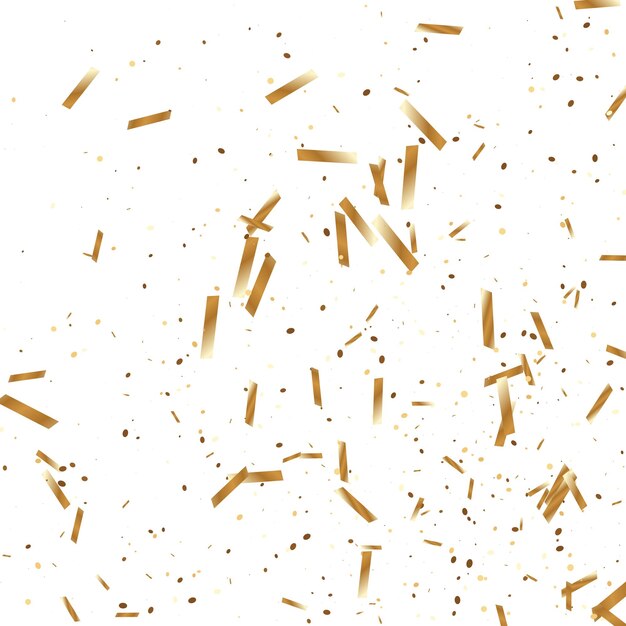 Vector gold confetti background.