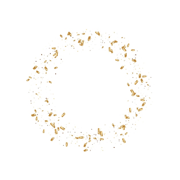 Vector gold confetti background.