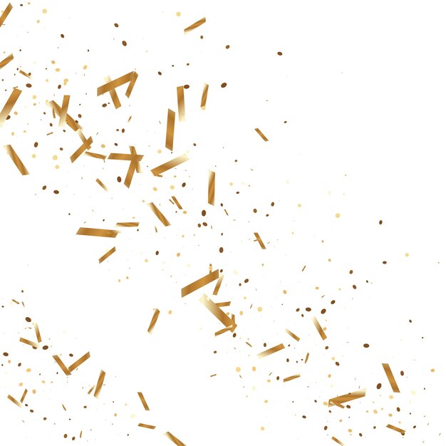 Vector gold confetti background.