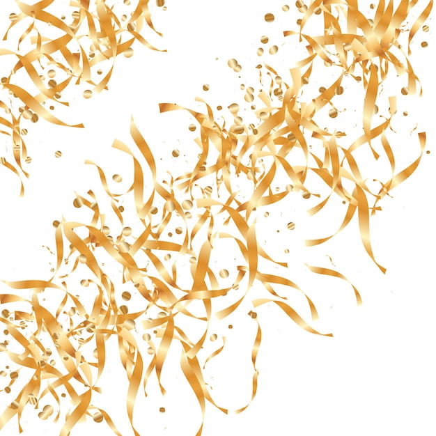 Vector gold confetti background.