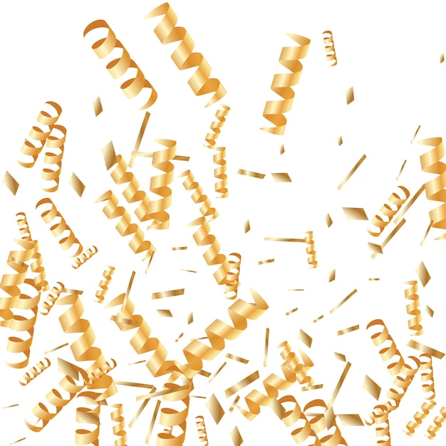 Vector gold confetti background.