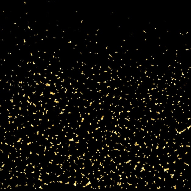 Gold Confetti on Black