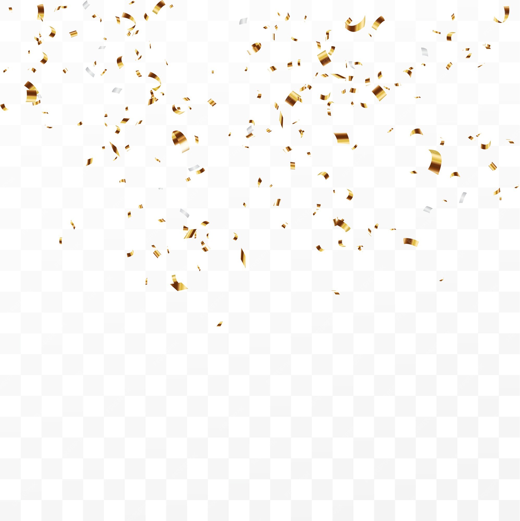 Premium Vector | Gold confetti