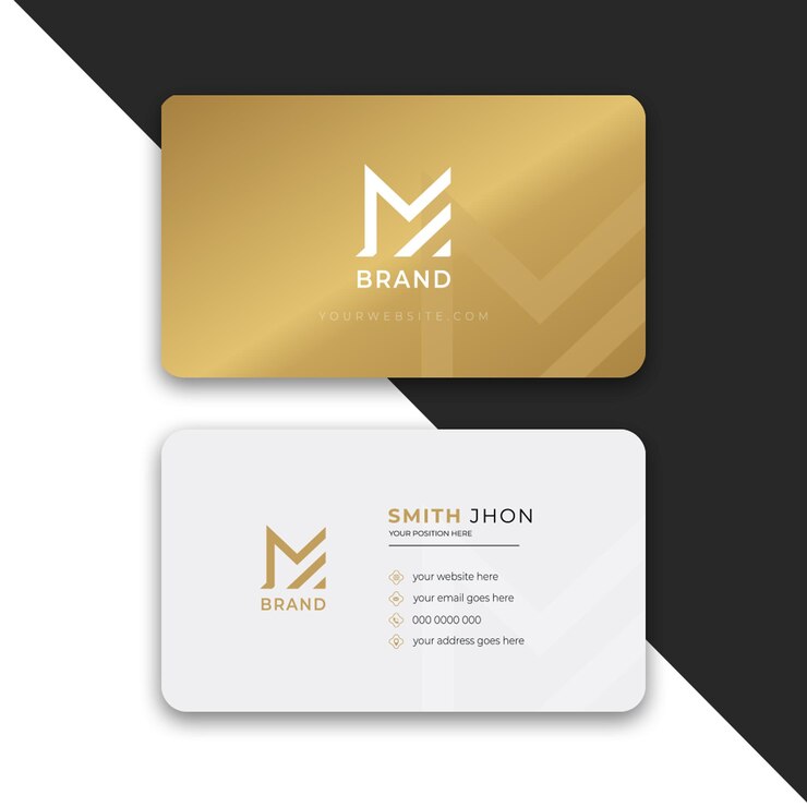 Vector gold corporate foil business card design