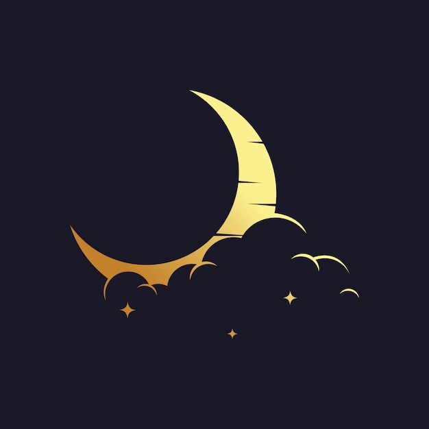 Logo crescent moon dorato