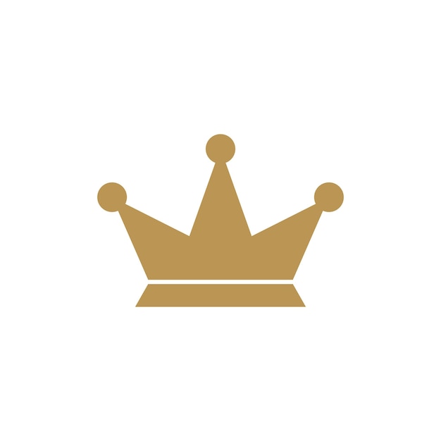 Gold Crown Icon Vector Logo Template