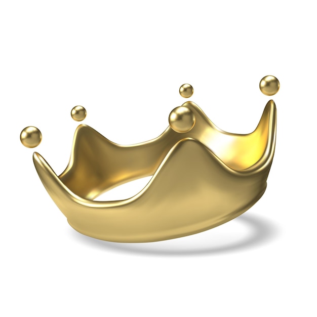 A gold crown with the word king on it