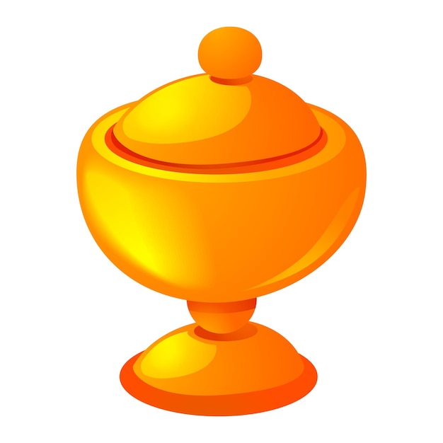 Gold cup icon Cartoon of gold cup vector icon for web design isolated on white background