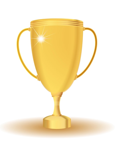 gold cup isolated on white background.vector illustration eps10