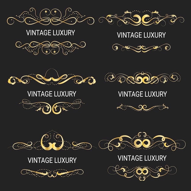 Vector gold decorative frame.