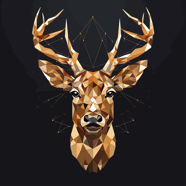 Vector gold deer