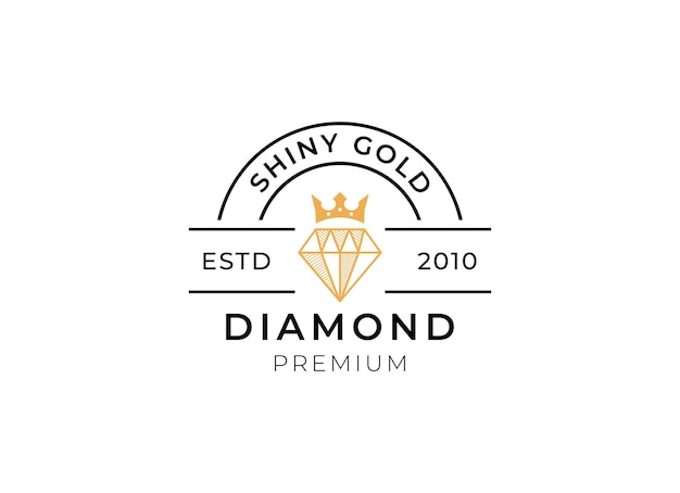 Gold diamond logo design Luxury brand jewelry logo