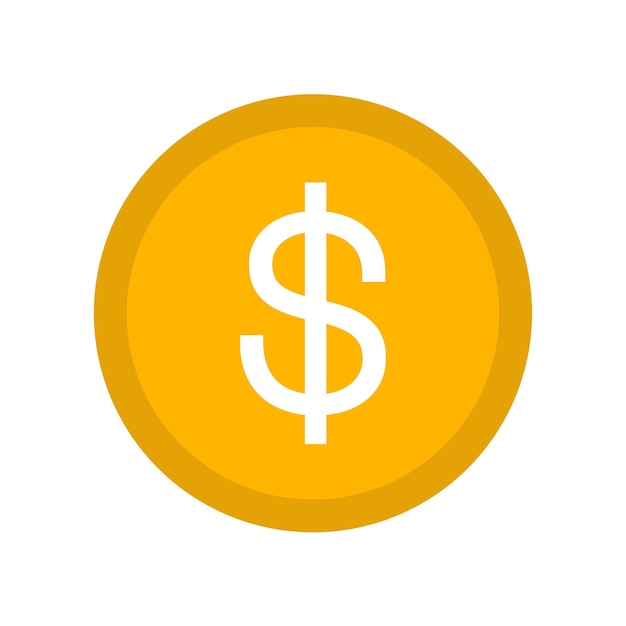 Vector gold dollar money illustration