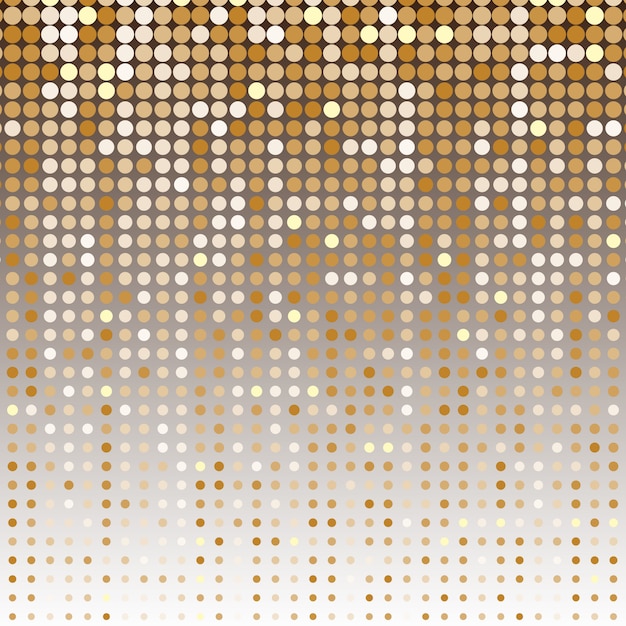 Vector gold dot halftone abstract background