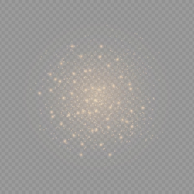 Vector gold dust particles bokeh christmas golden light effect sparkle yellow sparks star blur vector