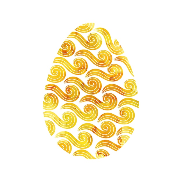 Золотое пасхальное яйцо в векторе