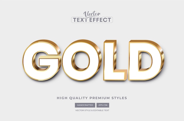 Gold Editable Text Effect Design