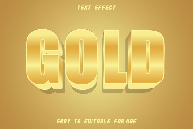 Gold Editable Text Effect Emboss Gold Style