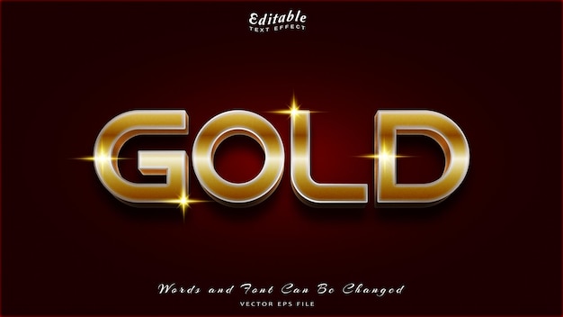 Gold editable text effect free font