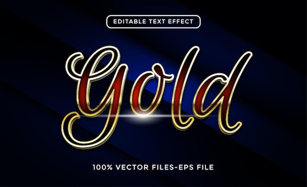 Vector gold editable text effect premium vector