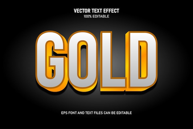 Vettore effetto di testo editable in oro stile trending moderno