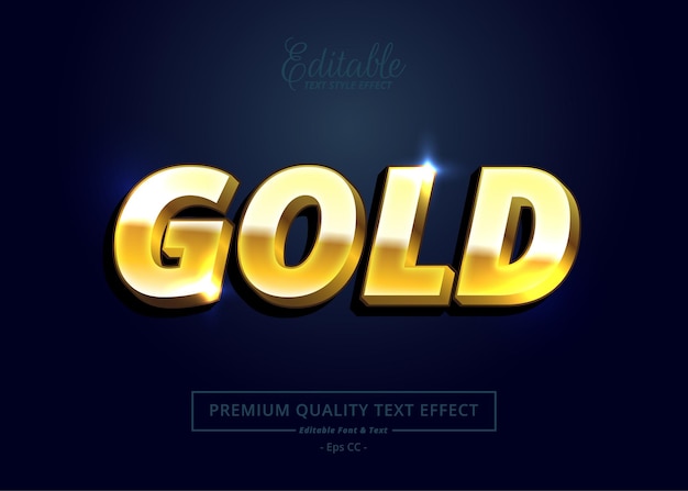 Gold Editable Text Style Effect