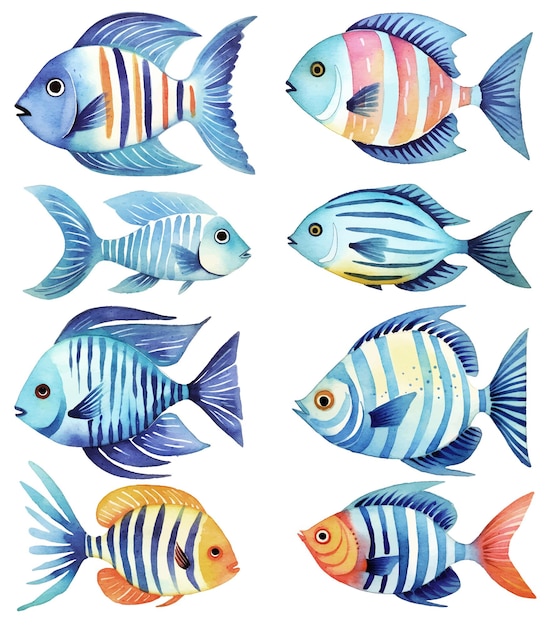 Vector gold fish vector illustrations