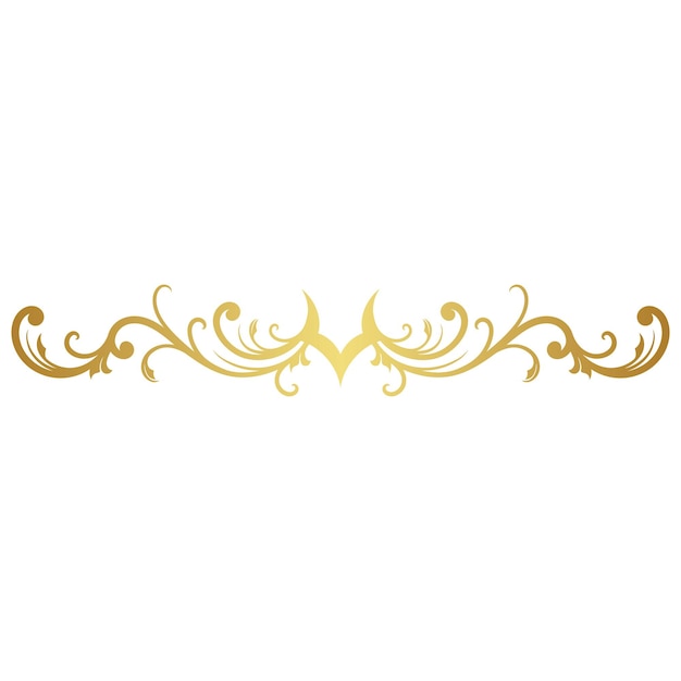 Vector gold floral ornament border vector