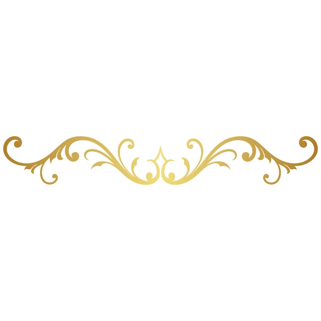 Vector gold floral ornament border vector