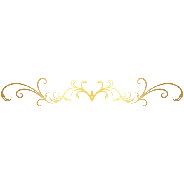 Vector gold floral ornament border vector