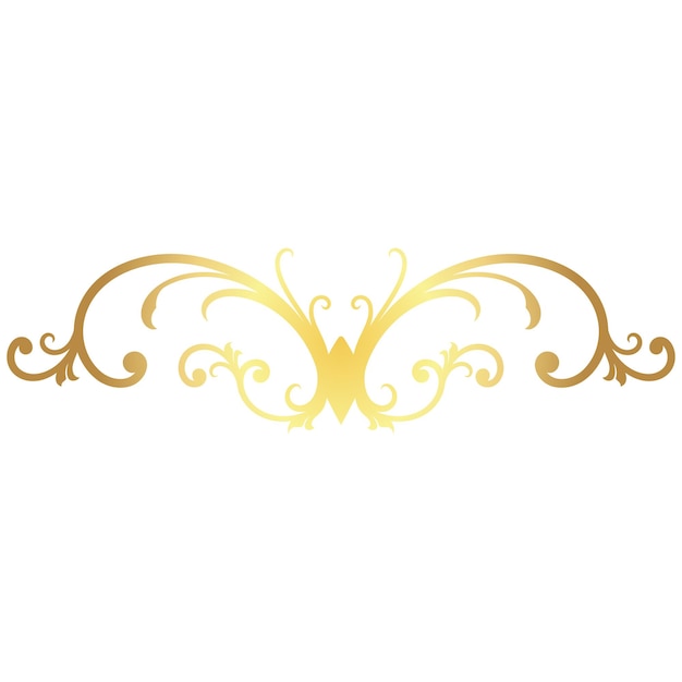 Vector gold floral ornament border vector