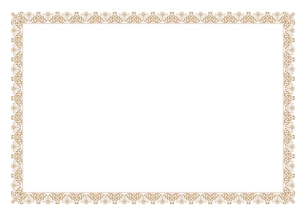 Vector gold floral ornament frame