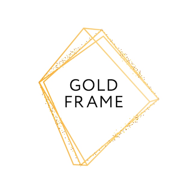 Gold frame geometric shape minimalism
