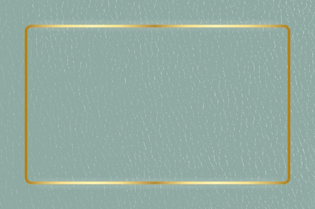 Vector gold frame on green leather background vector