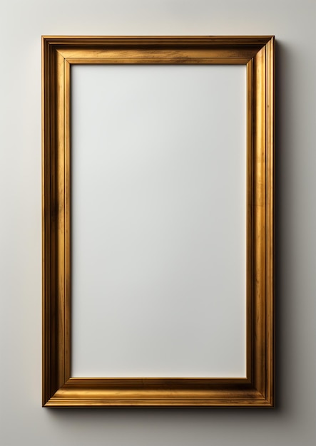 Vector gold frame vector on white background