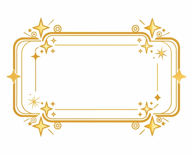 Vector a gold frame with a star on it