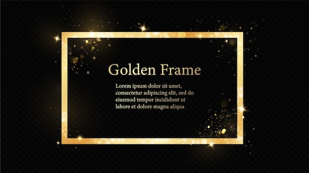 Gold frames for text.