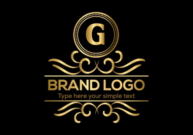 A gold g logo with a golden letter g